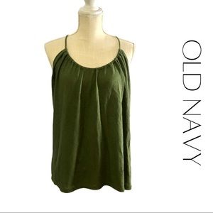 Old Navy olive green halter tank top. Size M